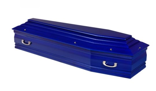 Cercueil Laqué Bleu