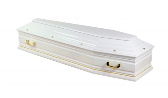 Cercueil inhumation Salomé blanc